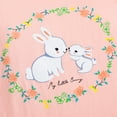 thumbnail image 5 of HILEELANG Toddler Girl Easter T-Shirt Leggings Outfit Set Summer Cotton Pink White Bunny Rabbit Ruffle Short Clothing Sets 3T, 5 of 5