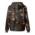 thumbnail image 4 of kmaduk Light Camo Hoodies for Teen Girls Cute Sweatshirt Maple Leaf Print Oversized Fleece Sweatshirts Pullover Tops with Pocket (Light Yellow, 7-8 Years), 4 of 6