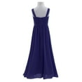 thumbnail image 7 of Kaerm Girl Ruching Bust Wedding Chiffon Flower Girl Dress Bridesmaid Pageant Birthday Maxi Gown Navy Blue 10, 7 of 7