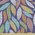 thumbnail image 2 of Nature Fabric by the Yard, Spring Leaves in Different Vibrant Tones Summer Forest Foliage Botany Theme, Decorative Upholstery Fabric for Chairs & Home Accents, Violet Multicolor by Ambesonne, 2 of 5