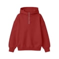 thumbnail image 4 of BUIGTTKLOP Hoodies for Women 1/4 Zip Hooded Sweatshirt Long Sleeve Shirts Comfy Fleece Pullover Tops 2026 Fashion Clothes, 4 of 8