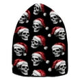 thumbnail image 6 of joogoo Skull Christmas Hat Beanie Hats Cuffed Winter Warm Knit Thick Beanies, 6 of 7