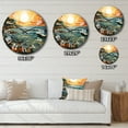 thumbnail image 4 of Designart "Surf and Turf at the Beach I" Beach Oversized Wall Clock, 4 of 5
