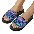thumbnail image 5 of GZHJMY Stylish Slides for Women Men, Blue Leopard Print Soft Flexible Slip-on Sandals Slippers, 5 of 7