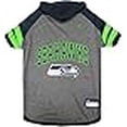 thumbnail image 3 of Pets First 849790025783 Seattle Seahawks Dog Hoody Tee Shirt - Large, 3 of 4