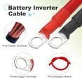 thumbnail image 3 of 2PCS 4 AWG Battery Cable, 1.5ft Battery Inverter Cables with 3/8" Ring Terminals for Marine Solar Boat Car RV, Red Black, 3 of 6