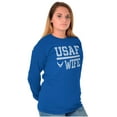 thumbnail image 4 of US Air Force USAF Wife Spouse Women's Long Sleeve T Shirt Brisco Brands S, 4 of 6