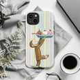 thumbnail image 6 of Cute Curious Monkey Ice Cream Sundae Phone Case, Retro Striped Dessert Design Protective Cover for iPhone 16 15 14 13 12 11 Pro Max Plus Mini, 6 of 6