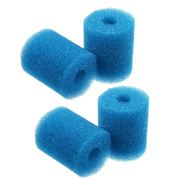 Unique Bargains 4 Pcs Aquarium Pre Filter Foam Roll Foam Sponge Roll Intake Filter for Fish Tank Blue 7.5x6.5x2cm