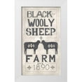 thumbnail image 1 of Shamp, Cindy 15x24 White Modern Wood Framed Museum Art Print Titled - Black Wooly Sheep, 1 of 4