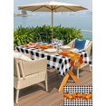 thumbnail image 4 of Outdoor Tablecloth with Umbrella Hole and Zipper, Fall Rectangle Table Cloth 54x80 Inch Waterproof Tablecloth, Thanksgiving Pumpkins Maple Leaf Plaid Picnic Table Cover for Patio Camping, 4 of 7