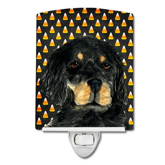 Caroline's Treasures SS4308CNL Gordon Setter Candy Corn Halloween Portrait Ceramic Night Light, 6x4x3", multicolor