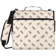 thumbnail image 2 of Zipper Binder with Shoulder Strap 2 inch 3 Ring Waterproof File Folder Organizer Bag 500 Sheet Pink Roses and Bows Pattern, 2 of 8