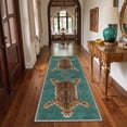 thumbnail image 5 of GENIMO 6'x9' Area Rug for Living Room, Washable Non Slip Soft Animal Print Rug for Bedroom Dining Room Home Office, Teal, 5 of 7
