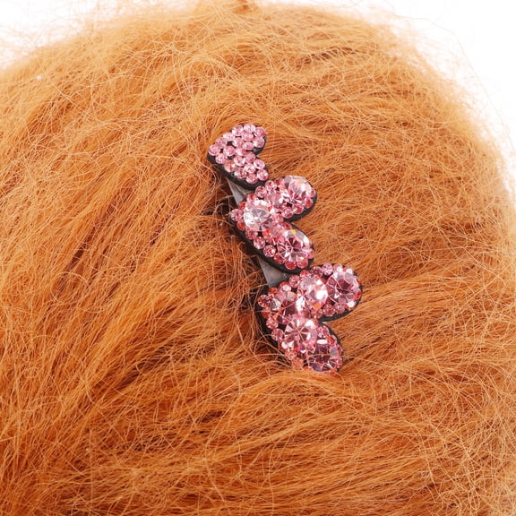 ELAYARD hair clips for thin hair Side Hair Combs Heart Shaped Pink for Creating Heart Shaped Clips Women 1Pcs