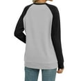 thumbnail image 6 of Scyoekwg Trendy Sweatshirts for Women Crewneck Raglan Sleeve Sweatshirt Fall Winter Clothes Long Sleeve Dressy Casual Pullover Tops Loose Solid Color Pullover Clothes(Black,XXL), 6 of 8