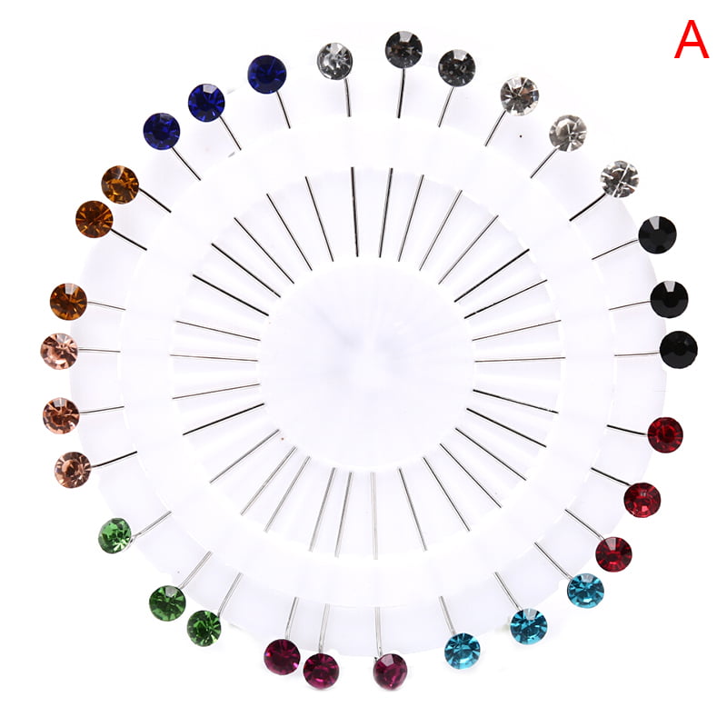 30Pcs/Set Colorful Crystal Snag Hijab Pins Craft Dressmaking Brooches Jewelry do