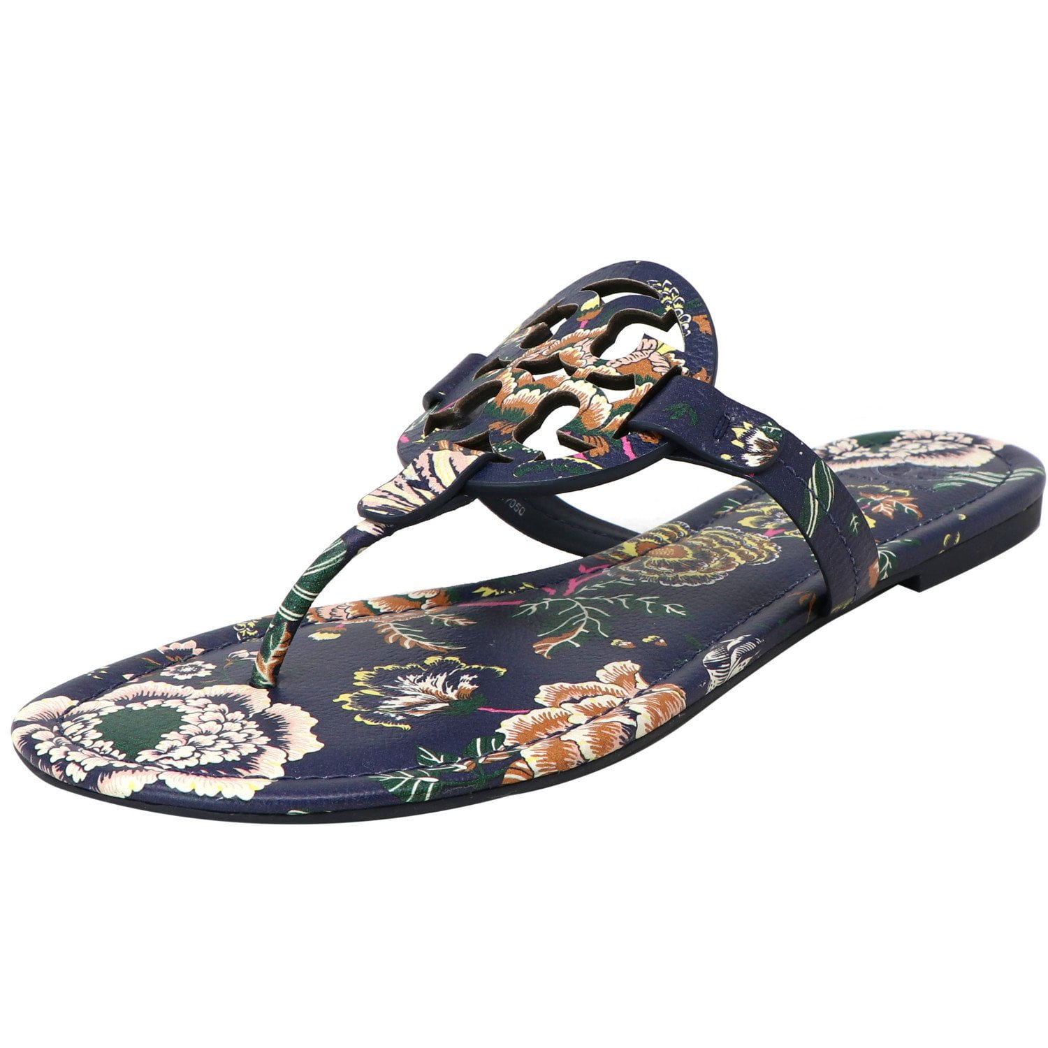 navy tory burch flip flops