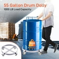 thumbnail image 3 of 4-Pack Heavy Duty 55 Gallon Drum Dolly – 1000 lb Capacity Steel Frame with Anti-Tip Design & 4 Swivel Casters – Industrial Barrel Roller Cart for Warehouse, Workshop, Garage, 3 of 7