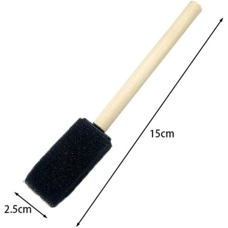 TEHAUX 10pcs Sponge Brush with Wooden Handle Wooden Handle Paint Pen Sponge  Brushes for Painting Sponge Paint Brush Paint Sponges Craft Sponges Paint