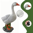 thumbnail image 4 of BZPIZ Garden Porch Goose Statues, Funny Duck Farm Fence Decor, Resin Real Concrete Porch Duck Decor, Outdoor Animal Sculptures & Statues, Perfect for Home Garden Stairs, Backyard, Farm, Patio 12.6", 4 of 6