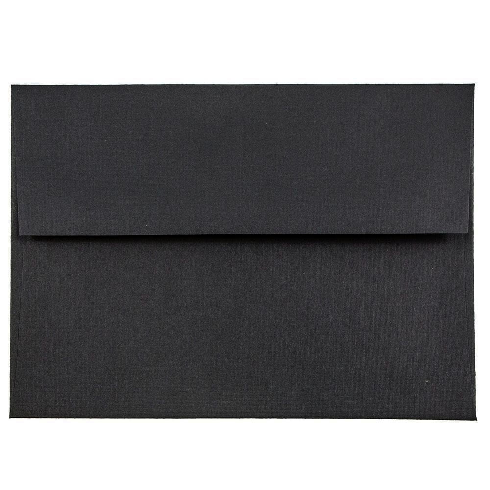 JAM A6 Envelopes, 4.8x6.5, Black Linen, 1000/Carton