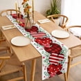 thumbnail image 3 of Valentine's Day Table Runner 108 Inches Long Farmhouse Dress Scarves, Red Strip Plaid Love Eucalyptus Watercolor Dining Tablerunner for Coffee Table/Kitchen Island/Party Décor, 13" x 108", 3 of 8