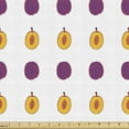 thumbnail image 1 of Fruits Fabric by the Yard Upholstery, Exotic Eat Plum Slices Summer Juicy Organic Snacks Graphic Art, Decorative Fabric for DIY and Home Accents, Purple and Apricot by Ambesonne, 1 of 5