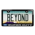 thumbnail image 2 of Ford Super-Duty Black Real Carbon Fiber Finish ABS Plastic License Plate Frame, 2 of 8