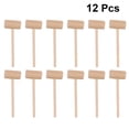 thumbnail image 3 of Miangastore 12 Pcs Mini Marteaux en Bois Massif Marteau à Frapper Cake Maillet Jouet Éducatif pour Enfants (Rond), 3 of 8