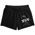 thumbnail image 4 of Godzilla Classic Monster & Japanese Name Text Women's Black Lounge Shorts-Medium, 4 of 7