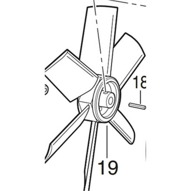 Allegro Industries 953912F 8Blade Fan for Industrial Plastic Blower