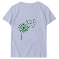 thumbnail image 4 of T-shirts de la Saint-Patrick pour Femmes, Col Rond, Manches Courtes, Imprimé Arbre de Noël, 4 of 4