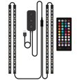 thumbnail image 1 of Luces LED interiores para coche 4 tiras App Control telemando Lámpara de atmósfera RGB apta para fiestas Iluminación de USB de 5 V de 32 cm, 1 of 9