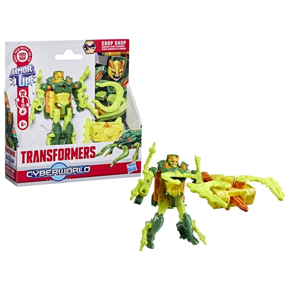 Transformers Toys CYBERWORLD Armored Cyber Changers Chop Shop Action Figure, 6