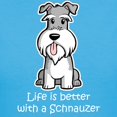 thumbnail image 3 of CafePress - Better With A Schnauzer Women's Dark T Shirt - Women's Traditional Fit Dark T-Shirt, 3 of 4