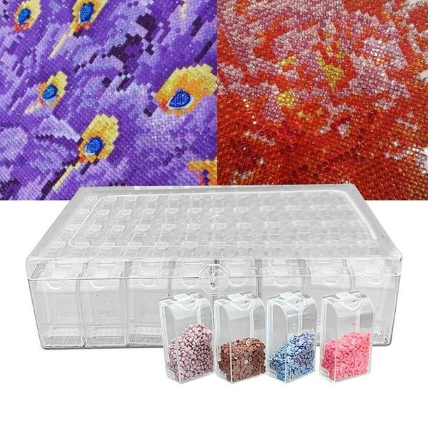 Clear Bead Storage Containers w/ tray Crafts Case Organizer Box