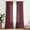 Burgundy, variant on Burgundy Linen Semi Sheer Curtains 108 Inches Length Light Filtering Neutral Farmhouse Boho Rod Pocket Back Tab Hook Belt Clip Rings Window Drapes for Bedroom Living Room 2 Panels 52x108