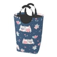 thumbnail image 1 of DouZhe 50L Rectangular Laundry Basket, Kawaii Pastel Cats Prints Waterproof Foldable Laundry Hamper with Aluminum Handles, 1 of 6