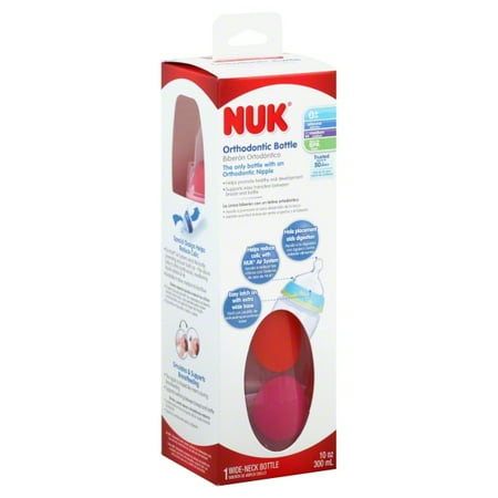 NUK Orthodontic Bottle, 10 oz, Fashion Print