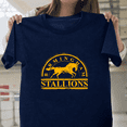 thumbnail image 1 of T-Shirt Unisexe Birmingham Stallions Rouge Vintage Rétro USFL Football Sport Fan V60277, jusqu'à la Taille 5TG, 1 of 4