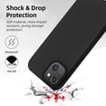 thumbnail image 5 of Compatible for iPhone 13 Case and iPhone 14 Case 6.1 Inch with Slim Silicone Shockproof Protective Phone Case for iPhone 13/iPhone 14 with [Soft Touch Microfiber Lining]-Black, 5 of 14
