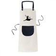 thumbnail image 1 of Ballet Jumping Performance Dancer Apron Adjustable Bib Cotton Linen BBQ Kitchen Pocket Pinafore, 1 of 3