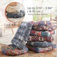 thumbnail image 4 of Codi Meditation Floor Pillow, Boho Pillows Seating for Adults & Kids, Large Round Cushion for Yoga Living Room Tatami Sitting, Memory Foam Added, 22x22 Inch, Indigo Elephant, 4 of 13