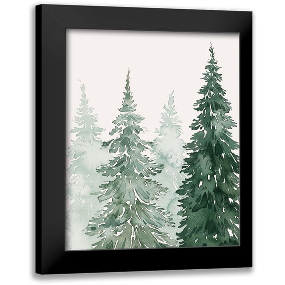 Popp, Grace 12x14 Black Modern Framed Museum Art Print Titled - Winter Washed Coppice I