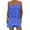 Blue, variant on Women's Casual Loose Fit Solid Color Short Sleeve Tee and Pants Two Piece Shorts Suit Set