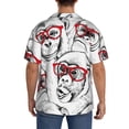 thumbnail image 5 of Vsdgher Monkey Print Men's Wrinkle Free Untucked Cuban Shirt Business Casual Button Down Shirts Short Sleeve Shirt, 5 of 7