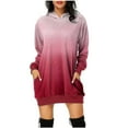 thumbnail image 2 of Patlollav Womens Dresses,Ladies Long Sleeve Hooded Tunic Pockets Pullover Dress, 2 of 7