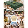 thumbnail image 5 of Green Leaves Table Cloth, Waterproof Tablecloth for Square Tables, Spring Watercolor Ethnic Botanical Geometric Reusable Washable Fabric Table Cover for Restaurant Kitchen Dining Tables 54"x54", 5 of 9