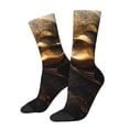 thumbnail image 1 of Wukai Chaussettes Mi-Mollet à Imprimé Flux d'Or Luxueux, Design Imprimé 3D Chaussettes Adultes, Chaussettes de Sport Respirantes Haute Élasticité, Adaptées pour Quotidien, Unisexe, 1 of 6